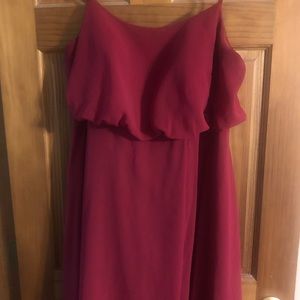 Full length bridesmaid dress Maroon only worn x1